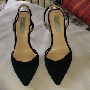 *PRE LOVED*  Betsey Johnson Black Leona Rhinestone